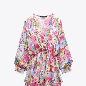 Floral print V-Neck Dress